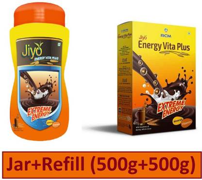 RCM Jiyo Energy Vita Plus 500g (Jar+Refill Pack) Protein Shake