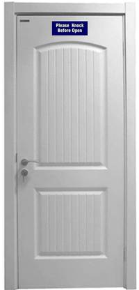 Signkart 35.56 cm Please Knock Before Open Sign Board for Door Privacy in 3mm PVC Sheet 10 X 3 Inch - High Quality Include self Adhesive Double Side Gum Tape.Easy to fix Any Where Any Surface Self Adhesive Sticker