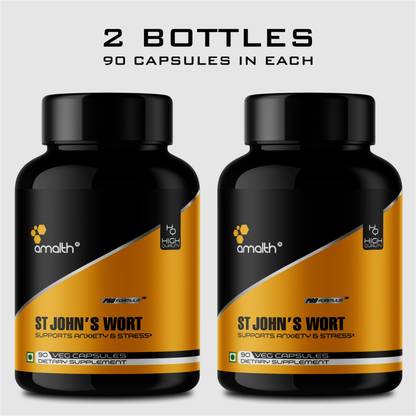 AMALTH St johns wort Extract for Anxiety Management, Sleeping Capsule Extract-Set of 2