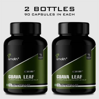 AMALTH Guava Leaf Extract Blood Sugar, Weight Loss Capsules for Women 1000mg-Set of 2