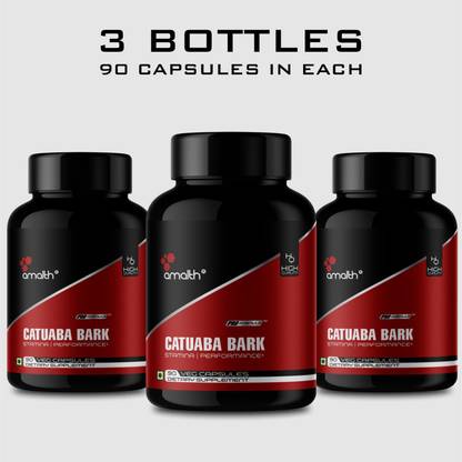 AMALTH Catuaba Bark Extract Testosterone Booster for men, Energy Capsule 930mg-Set of 3