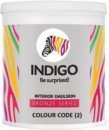Indigo MENTION COLOUR CODE WTH YOUR NAME (CODE) ONE COLOUR CODE Emulsion Wall Paint