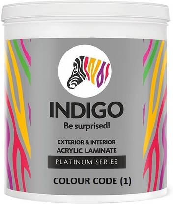 Indigo GIVE ME YOUR COLOUR CODE WITH YOUR NAME (CODE) GIVE ME COLOUR CODE ONE Emulsion Wall Paint