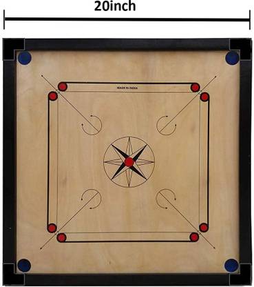 SATYA ENTERPRISES Matte Finish Carrom Board 20 Inch, only for kids 50.8 cm Carrom Board