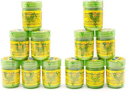 Hong Thai Traditional Thai Moderate Strong Herbal Inhalant 15grm (Pack Of 12) Inhaler
