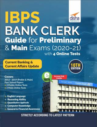 Ibps Bank Clerk Guide for Preliminary & Main Exams 2020-21 with 4 Online Tests