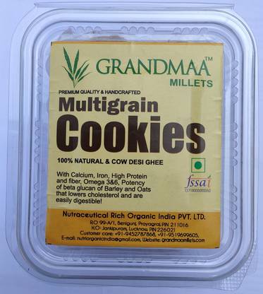GRANDMAA Millets Multigrain Atta Desi Cow Ghee Cookies , High Fiber Delicious Cookies Cookies Biscuit