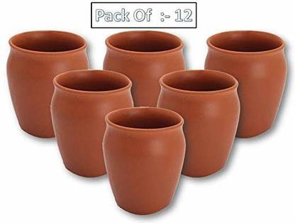 BRAND CHOICE Pack of 12 Earthenware Matka Tea & Coffee Cups