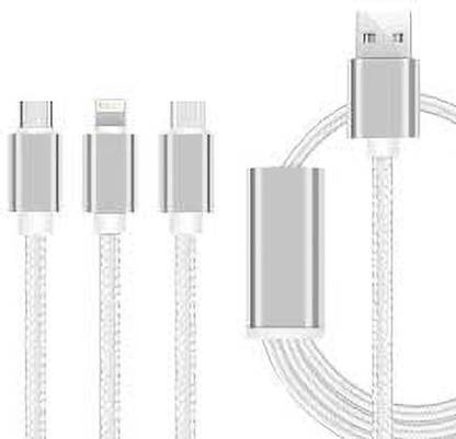 Admobi USB Type C Cable 2 A 1.5 m MULTIPLE DEVICE CHARGING CABLE - 3 IN 1 1.5m Micro USB Cable