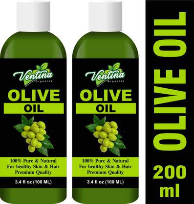 Ventina Organics Coldpressed Olive Carrier for Skin and Hair Oil-200Ml Hair Oil
