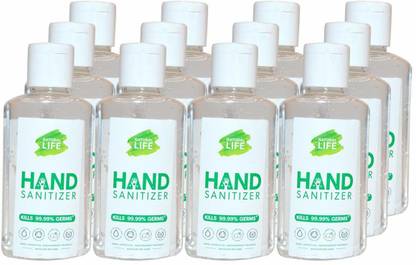 Natural Life FDA Approved Disinfectant  - Citrus 110 ml (pack of 12) Hand Sanitizer Bottle