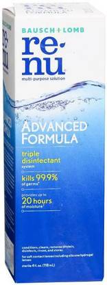 BAUSCH & LOMB ReNu Advanced Triple Disinfect Formula Multi-Purpose Eye Contact Lens Solution Multi Purpose Disinfectant Contact Lens Solution