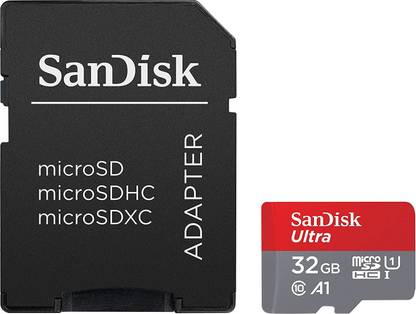 SanDisk SDSQUAR-32G-GN6MS ULTRA 32 GB Ultra SDHC Class 10 100 MB/s  Memory Card Compatible with Camera, Tablet, Mobile, Computer, Gaming Console