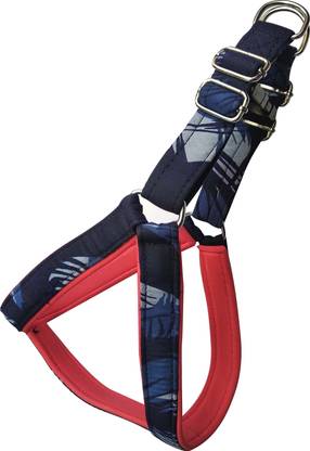 BODY BUILDING Good Quality Nylon Padded 1 Inch Blue Military Dog Body Cross Harness Belt for Medium Dogs Dog Standard Harness