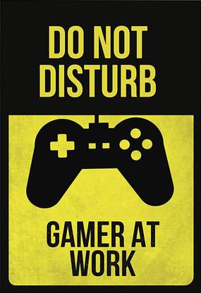 Gamer at Work Paper Print