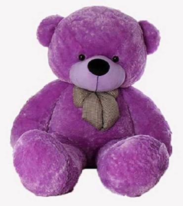 TOYGURU Premium Quality 3 Feet Soft And Very Cute teddy Bear - Purple (90 CM ) - 91.2 cm (Purple)  - 91.2 cm