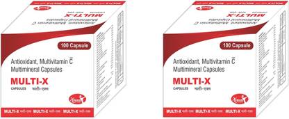 MULTI-X Daily Multivitamin, Minerals,antioxidants, Immunity booster 200 CAPSULES