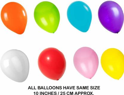 Jindal PartyProducts Solid HD Metallic Finish Balloons Balloon