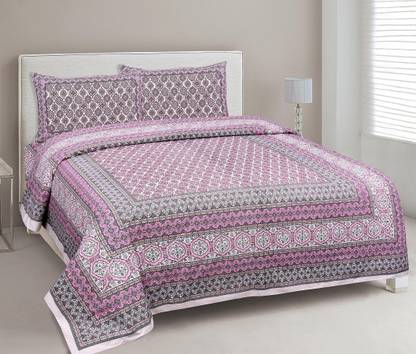 DIGITRENDZZ 240 TC Cotton King Floral Flat Bedsheet