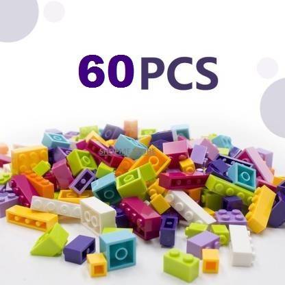 Shopme Store New Colorful 60pcs Basic Small Blocks Educational Creative Building Blocks Bricks Toys Gifts For Children (Multicolor)
