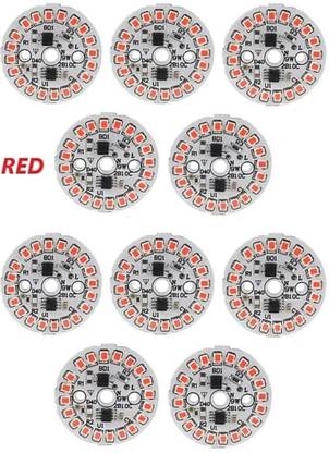 Onas 10 Pics 9 Watt RED Direct On Board LED Bulb Raw Material Red Color Light Electronic Hobby Kit