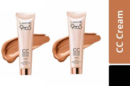 Lakmé 9to5 CC Complexion Care Face Cream(For Dusky Skin Tone)-Pack of 02 (30g x02 qty) Foundation