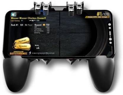 Whelked PUBG Mobile 6 Fingers Operation, Joystick Remote Grip Shooting Aim Keys Fast Shooting Quicker, more responsive, more sensitive, the game more pleasure Sensitive Touchpad, No damage Screen AK-66 6 Finger Pubg Game Assistant Mobile Remote Trigger Controller Fire Key Button with 4 Highly Sensitive Triggers Fast Shooting for iOS and Android Gamepad LIGHTWEIGHT AND ADJUSTABLE, EASY TO CARRY ANYWHERE SO, ENJOY YOUR GAMES IN PARKS, HOME, INDOOR AND OUTSIDE "WINNER WINNER CHICKEN DINNER Gaming Accessory Kit  Gaming Accessory Kit