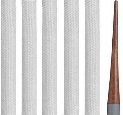 Kiraro Set of 1Cricket Bat Handle Gripper with 5Cricket Bat Handle Grip(White,Pack of 6) Mesh Grip