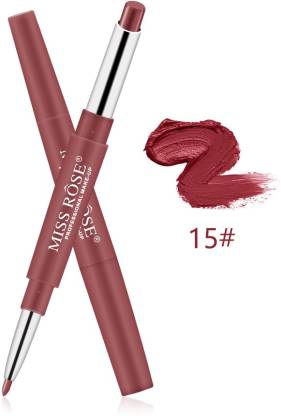 MISS ROSE Hiqh Quality 2 in 1 Lipsticks Pen Moisturizing Lip Liner (15)