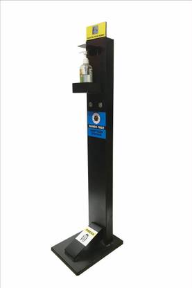 STUDIOTRINETRA Foot Pedal Operated Sanitizer Dispenser with Adjustable Height Feature 1 L Sanitizer Stand Dispenser
