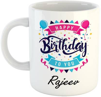 FABTODAY Best Gift for Birthday, Name - Rajeev Ceramic Coffee Mug