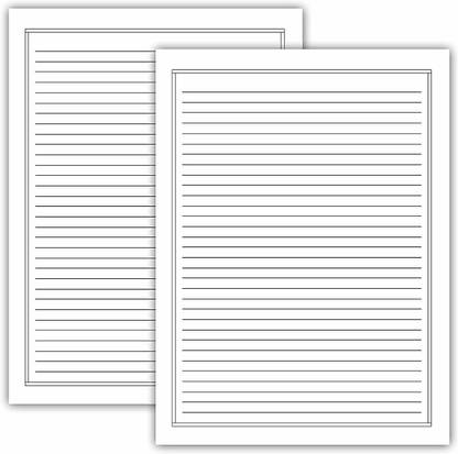 WAYTOBUY A4 60 Assignment Or Project 2 Line Black Border 100 GSM One Side Ruled Normal Size (A4) Bond Paper (Set of 1, Black Double Line Border) Ruled 210 x 297mm 100 gsm A4 paper