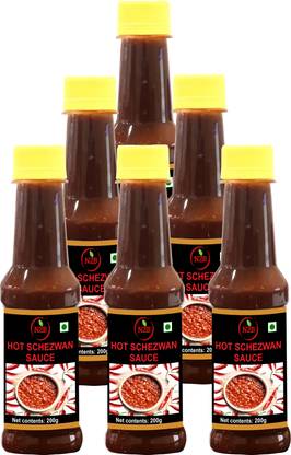 N2B Hot Schezwan Sauce 200g, Pack of 6 Sauce