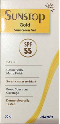 SUNSTOP Sunscreen - SPF 50 PA+++ Gold Sunscreen Gel