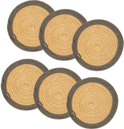 Saprose TRIVET (6PC SET) ROUND GREY BRAIDED Trivet