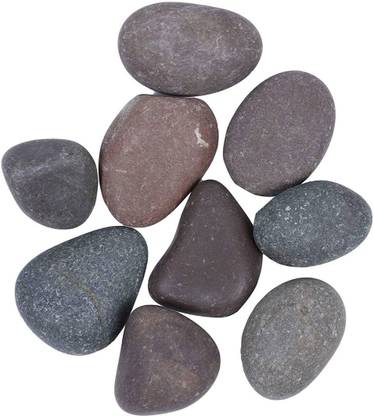 Maalavya Shree Ganpati Marble Polished Decorative Pebbles, 1 Kg (Multicolour) Gravel Planted Substrate