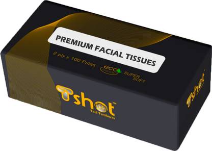 Tshot Soft Paper Napkin (Black Box) (100 Pulls) White Paper Napkins
