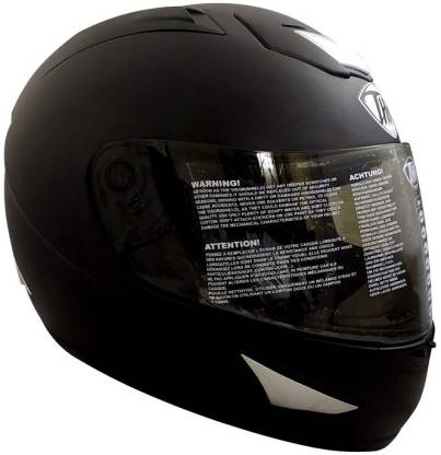 THH HELMETS TS-41 Plain Full Face Single Shield Helmet (Black, Matt, Large) Motorbike Helmet