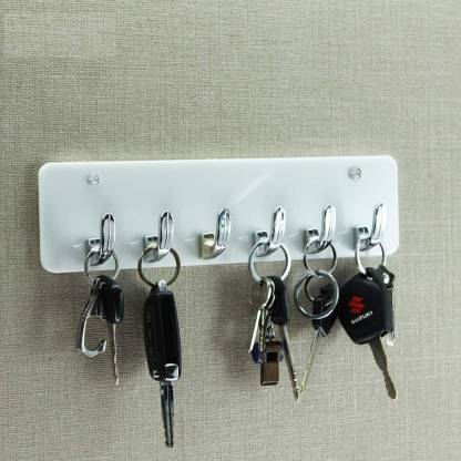 HEXA GOLD Wall Mounted Acrylic Key Holders for Home and Office - Acrylic Key Stand Acrylic Key Holder