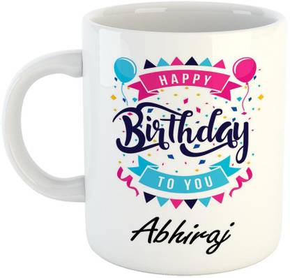FABTODAY Best Gift for Birthday, Name - Abhiraj Ceramic Coffee Mug