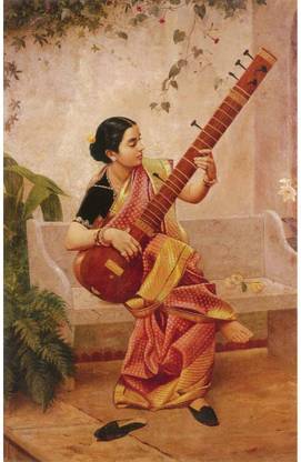 Printelligent adambari (Unframed Canvas Prints) -Raja Ravi Varma Paintings - 24" X 16" Canvas 24 inch x 16 inch Painting