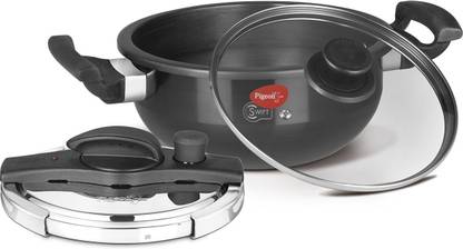 Pigeon Swift Kadai 3 L Outer Lid Induction Bottom Pressure Cooker