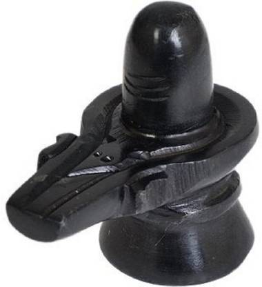numeroastro Beautifully Handcrafted Black Stone Shivling | Shivalingam for Puja (Small) (5 Cms) (1 Pc) Decorative Showpiece  -  5 cm