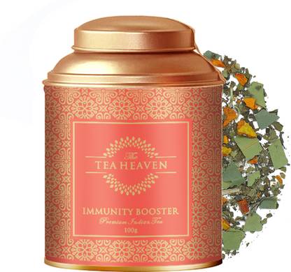 THE TEA HEAVEN Turmeric Herbal Tea(Wellness Tea) | Tea Gift Pack-Immunity Booster-100 % Organic ingredients- 100 grams(50 cups) Herbal Tea Tin