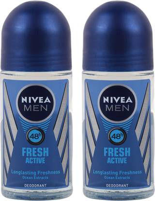 NIVEA Fresh Active 48 Hours Deodorant Roll-on  -  For Men