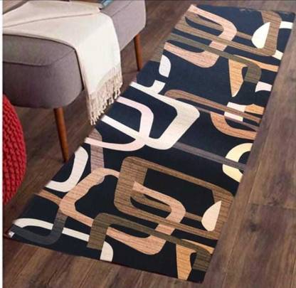 Mannat Home Décor Black Chenille Carpet