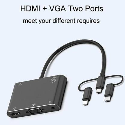 House Of Sensation USB Type C Cable 1 m Bluetooth Type C Phone Android TV HDTV , VGA HDMI , AV, Screen Mirror Adapter Tyjpe C - Set of 1