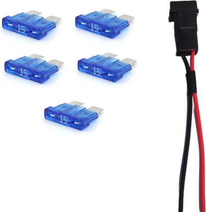 PBROS 5 Pieces 15 AMP Blade Fuse with fuse holder 12V Plastic Ceramic Blade Fuse box 5 Pieces 15 AMP Blade Fuse with fuse holder 12V Plastic Ceramic Blade Fuse box Electrical Fuse