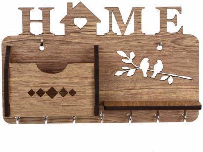 Arpita Crafts Beautiful Home Written Wooden Key Holder For Your Home Wood Key Holder