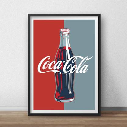 Coca Cola Framed Poster for Room & Office(10x13 inch,Framed) Paper Print